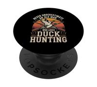 Never Underestimate An Old Man Who Loves Duck Hunting PopSockets Adhesive PopGrip