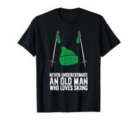 Never Underestimate an Old Man Who Loves Skiing T-Shirt
