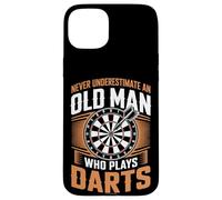 Never Underestimate An Old Man Who Plays Darts Case for iPhone 15 Plus