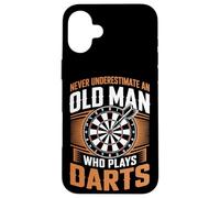 Never Underestimate An Old Man Who Plays Darts Case for iPhone 16 Plus