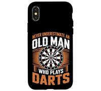Never Underestimate An Old Man Who Plays Darts Case for iPhone X/XS
