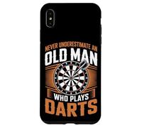 Never Underestimate An Old Man Who Plays Darts Case for iPhone XS Max