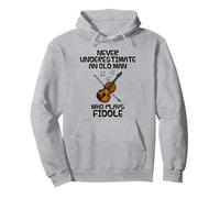 Never Underestimate An Old Man Who Plays Fiddle, Violinist Pullover Hoodie