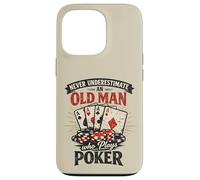 Never Underestimate An Old Man Who Plays Poker Case for iPhone 13 Pro