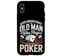 Never Underestimate An Old Man Who Plays Poker Case for iPhone X/XS