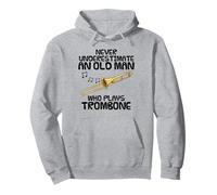Never Underestimate An Old Man Who Plays Trombone, Musician Pullover Hoodie