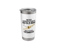 Never Underestimate an Old Man Who Plays Trombone, Musician Stainless Steel Insulated Tumbler
