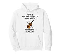 Never Underestimate An Old Man Who Plays Violin, Violinist Pullover Hoodie
