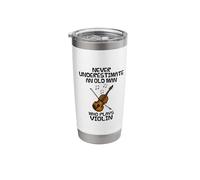 Never Underestimate an Old Man Who Plays Violin, Violinist Stainless Steel Insulated Tumbler