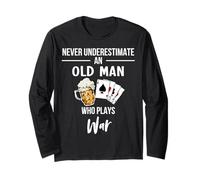 Never underestimate an old man who plays War Long Sleeve T-Shirt