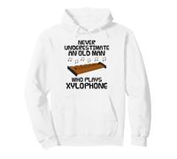 Never Underestimate An Old Man Who Plays Xylophone Funny Pullover Hoodie