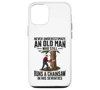 Never Underestimate An Old Man Who Runs A Chainsaw 70 Years Case for iPhone 12/12 Pro