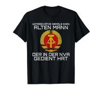Never Underestimate an Old man who Served in the NVA Value Graphic T-Shirt, Men, Black, S