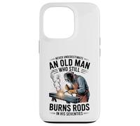 Never Underestimate an Old Man Who Still Burns Rods in 70s Case for iPhone 13 Pro