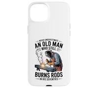 Never Underestimate an Old Man Who Still Burns Rods in 70s Case for iPhone 15 Plus