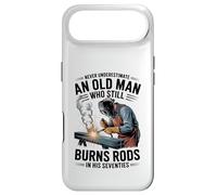 Never Underestimate an Old Man Who Still Burns Rods in 70s Case for iPhone Air