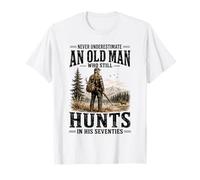 Never Underestimate an Old Man Who Still Hunts in Seventies T-Shirt