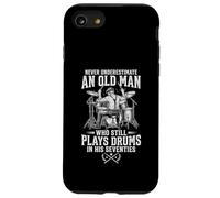 Never Underestimate an Old Man Who Still Plays Drums in 70s Case for iPhone SE (2020) / 7/8