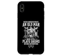 Never Underestimate an Old Man Who Still Plays Drums in 70s Case for iPhone XS Max
