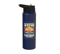 Never Underestimate an Old Man Who Still Plays Guitar Stainless Steel Insulated Water Bottle