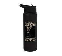 Never Underestimate an Old Man who Still Plays Guitar Stainless Steel Insulated Water Bottle