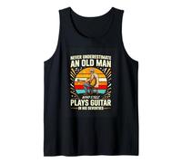 Never Underestimate an Old Man Who Still Plays Guitar Tank Top