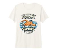 Never Underestimate an Old Man Who Still Swims in His 70s Premium T-Shirt