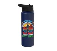 Never Underestimate an Old Man Who was Born in October 1954 Stainless Steel Insulated Water Bottle