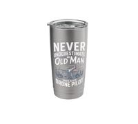 Never Underestimate an Old Man Who's Also A Drone Pilot Stainless Steel Insulated Tumbler