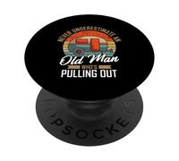 Never Underestimate An Old Man Who's Pulling Out RV Camping PopSockets Adhesive PopGrip