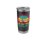 Never Underestimate an Old Man Who's Pulling Out RV Camping Stainless Steel Insulated Tumbler