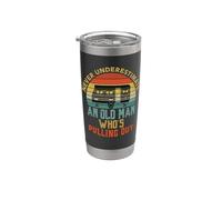 Never Underestimate an Old Man Who's Pulling Out RV Camping Stainless Steel Insulated Tumbler