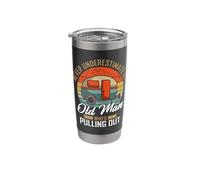 Never Underestimate an Old Man Who's Pulling Out RV Camping Stainless Steel Insulated Tumbler