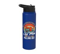 Never Underestimate an Old Man Who's Pulling Out RV Camping Stainless Steel Insulated Water Bottle