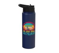 Never Underestimate an Old Man Who's Pulling Out RV Camping Stainless Steel Insulated Water Bottle