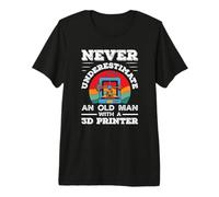 Never Underestimate an Old Man with A 3D Printer Premium T-Shirt
