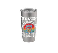 Never Underestimate an Old Man with A 3D Printer Stainless Steel Insulated Tumbler