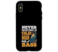 Never Underestimate An Old Man With A Bass Case for iPhone X/XS