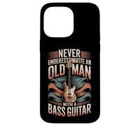 Never Underestimate An Old Man With A Bass Guitar Case for iPhone 14 Pro Max