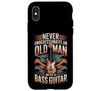 Never Underestimate An Old Man With A Bass Guitar Case for iPhone X/XS