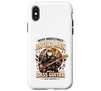 Never Underestimate an Old Man with A Bass Guitar in His 70s Case for iPhone X/XS