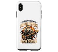 Never Underestimate an Old Man with A Bass Guitar in His 70s Case for iPhone XS Max