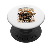 Never Underestimate an Old Man with A Bass Guitar in His 70s PopSockets Adhesive PopGrip