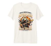 Never Underestimate an Old Man with A Bass Guitar in His 70s Premium T-Shirt