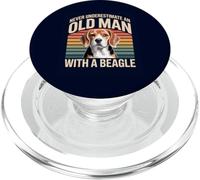 Never Underestimate an Old Man with a Beagle Funny Dog Owner PopSockets PopGrip for MagSafe