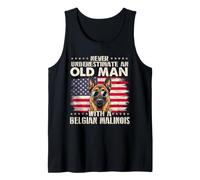 Never Underestimate an Old Man with A Belgian Malinois Tank Top