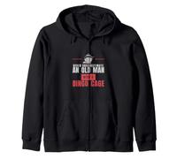 Never Underestimate An Old Man With A Bingo Cage Zip Hoodie