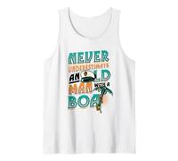 Never Underestimate an Old Man with A Boat - Boat Captain Tank Top