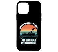 NEVER UNDERESTIMATE AN OLD MAN WITH A BOAT Funny Meme Case for iPhone 12 mini