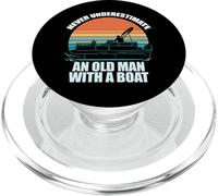 NEVER UNDERESTIMATE AN OLD MAN WITH A BOAT Funny Meme PopSockets PopGrip for MagSafe